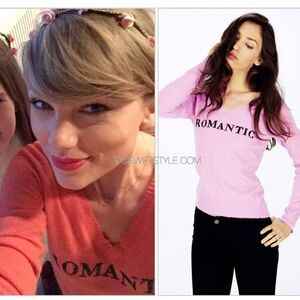 WildFox White Label Angora Blend V Neck Romantic Pink Sweater L